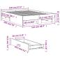 Preview: Bettgestell mit Schubladen Weiß 120x190 cm Holzwerkstoff