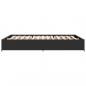 Preview: Bettgestell Schwarz 120x190 cm Holzwerkstoff und Metall