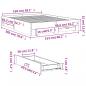 Preview: Bettgestell mit Schubladen Grau Sonoma 150x200 cm Holzwerkstoff