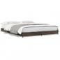 Preview: ARDEBO.de - Bettgestell Braun Eichen-Optik 135x190 cm Holzwerkstoff Metall