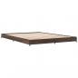 Preview: Bettgestell Braun Eichen-Optik 135x190 cm Holzwerkstoff Metall