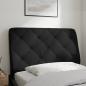 Preview: Kopfteil-Kissen Schwarz 80 cm Samt