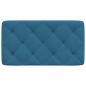 Preview: Kopfteil-Kissen Blau 90 cm Samt