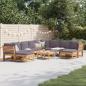 Preview: ARDEBO.de - 11-tlg. Garten-Lounge-Set mit Kissen Massivholz Akazie