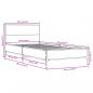 Preview: Bettgestell Grau Sonoma 100x200 cm Holzwerkstoff und Metall