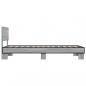 Preview: Bettgestell Grau Sonoma 75x190 cm Holzwerkstoff und Metall