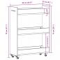 Preview: Schrank mit Rollen Schwarz 60x22x79 cm Holzwerkstoff