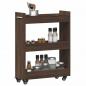 Preview: Schrank mit Rollen Braun Eichen-Optik 60x22x79 cm Holzwerkstoff