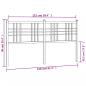 Preview: Kopfteil Metall Weiß 150 cm