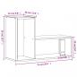 Preview: TV-Schränke 2 Stk. Braun Eichen-Optik 75x30x50 cm Holzwerkstoff