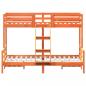 Preview: Etagenbett 90x200/140x200 cm Wachsbraun Massivholz Kiefer