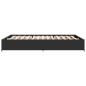 Preview: Bettgestell Schwarz 135x190 cm Holzwerkstoff und Metall