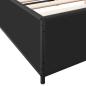 Preview: Bettgestell Schwarz 135x190 cm Holzwerkstoff und Metall