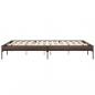 Preview: Bettgestell Braun Eichen-Optik 150x200 cm Holzwerkstoff Metall