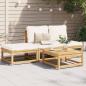 Preview: ARDEBO.de - 4-tlg. Garten-Lounge-Set mit Kissen Massivholz Akazie
