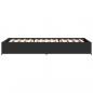 Preview: Bettgestell Schwarz 100x200 cm Holzwerkstoff und Metall