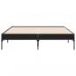 Preview: Bettgestell Schwarz 135x190 cm Holzwerkstoff und Metall