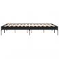Preview: Bettgestell Schwarz 135x190 cm Holzwerkstoff und Metall