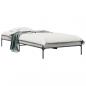 Preview: ARDEBO.de - Bettgestell Grau Sonoma 90x200 cm Holzwerkstoff und Metall