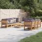 Preview: ARDEBO.de - 9-tlg. Garten-Lounge-Set mit Kissen Massivholz Akazie