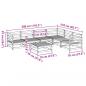 Preview: 7-tlg. Garten-Sofagarnitur Wachsbraun Massivholz Kiefer