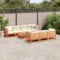 Preview: 8-tlg. Garten-Sofagarnitur Wachsbraun Massivholz Kiefer