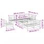 Preview: 9-tlg. Garten-Sofagarnitur Wachsbraun Massivholz Kiefer