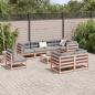Preview: 9-tlg. Garten-Sofagarnitur mit Kissen Massivholz Douglasie