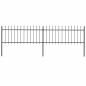 Preview: Gartenzaun mit Speerspitzen Stahl 3,4 x 0,8 m Schwarz