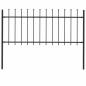 Preview: Gartenzaun mit Speerspitzen Stahl 1,7 x 0,8 m Schwarz