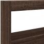Preview: LED-Kopfteil mit Ablagen Braun Eichen-Optik 100x17x102 cm