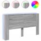 Preview: LED-Kopfteil mit Ablage Grau-Sonoma 180x16,5x103,5 cm