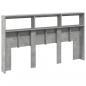 Preview: LED-Kopfteil mit Ablage Betongrau 180x17x102 cm