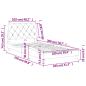 Preview: Bettgestell mit Kopfteil Rosa 100x200 cm Samt