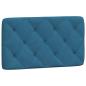 Preview: Bettgestell mit Kopfteil Blau 90x190 cm Samt