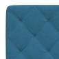 Preview: Bettgestell mit Kopfteil Blau 90x190 cm Samt