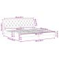 Preview: Bettgestell mit Kopfteil Rosa 200x200 cm Samt