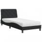 Preview: Bett mit Matratze Schwarz 90x200 cm Samt