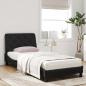 Preview: Bett mit Matratze Schwarz 90x200 cm Samt