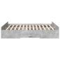 Preview: Bettgestell mit Schubladen Betongrau 140x200 cm Holzwerkstoff