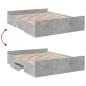 Preview: Bettgestell mit Schubladen Betongrau 140x200 cm Holzwerkstoff