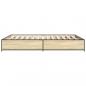 Preview: Bettgestell Sonoma-Eiche 150x200 cm Holzwerkstoff und Metall