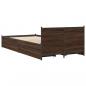 Preview: Bettgestell mit Schubladen Braun Eichen-Optik 75x190 cm