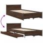 Preview: Bettgestell mit Schubladen Braun Eichen-Optik 75x190 cm