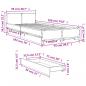 Preview: Bettgestell mit Schubladen Braun Eichen-Optik 75x190 cm