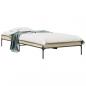 Preview: ARDEBO.de - Bettgestell Sonoma-Eiche 100x200 cm Holzwerkstoff und Metall
