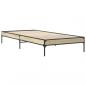 Preview: Bettgestell Sonoma-Eiche 100x200 cm Holzwerkstoff und Metall