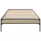 Preview: Bettgestell Sonoma-Eiche 100x200 cm Holzwerkstoff und Metall