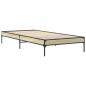 Preview: Bettgestell Sonoma-Eiche 100x200 cm Holzwerkstoff und Metall