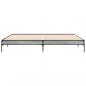 Preview: Bettgestell Grau Sonoma 180x200 cm Holzwerkstoff und Metall